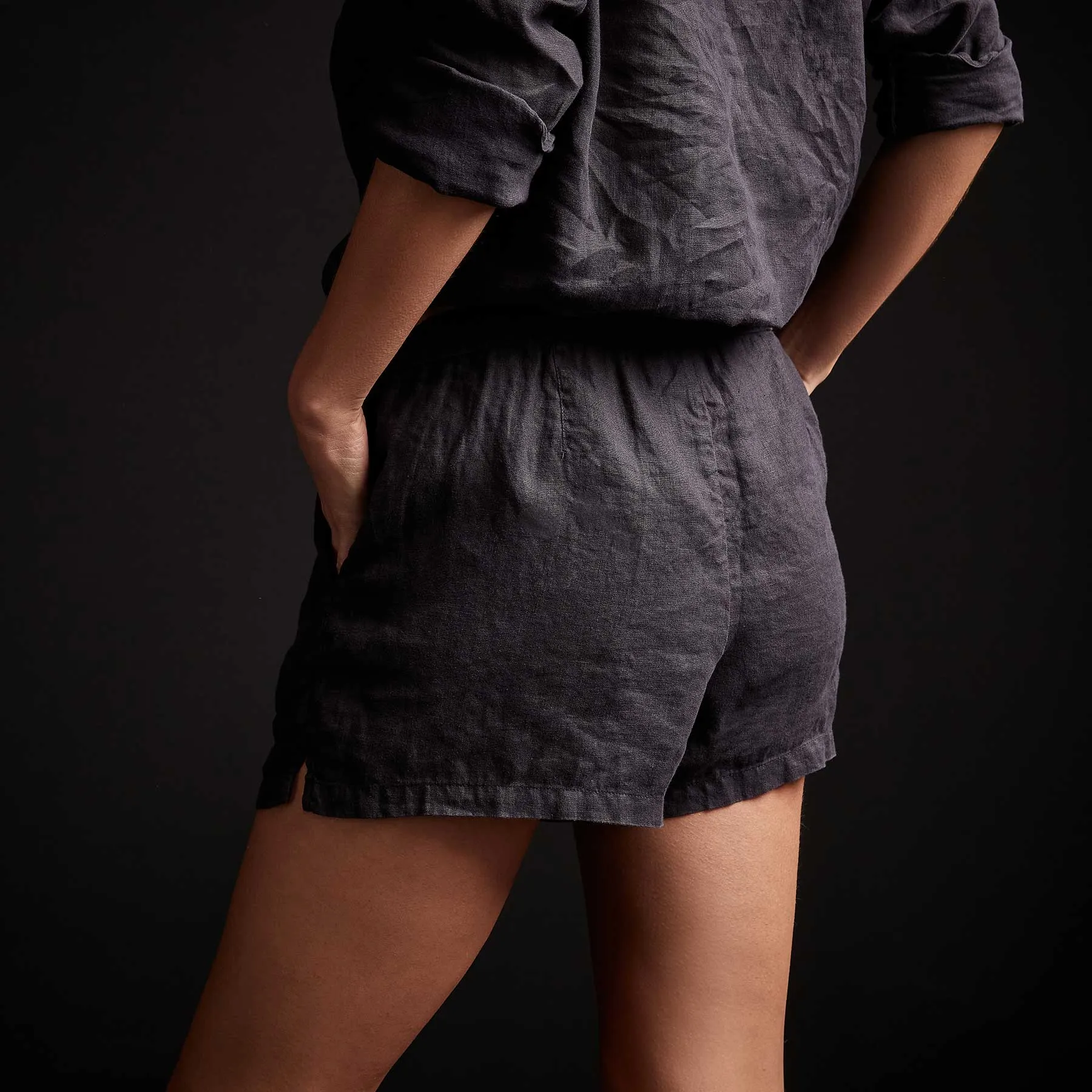 Lightweight Linen Short - French Navy Pigment sold by James Perse product image thumbnail 2