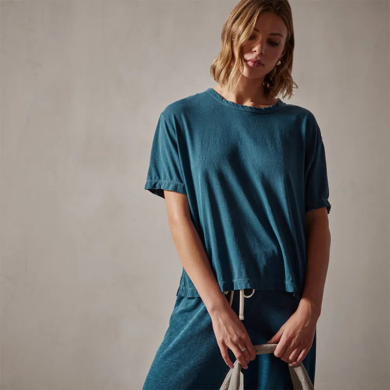 Oversized Boxy Tee - Teal Pigment sold by James Perse