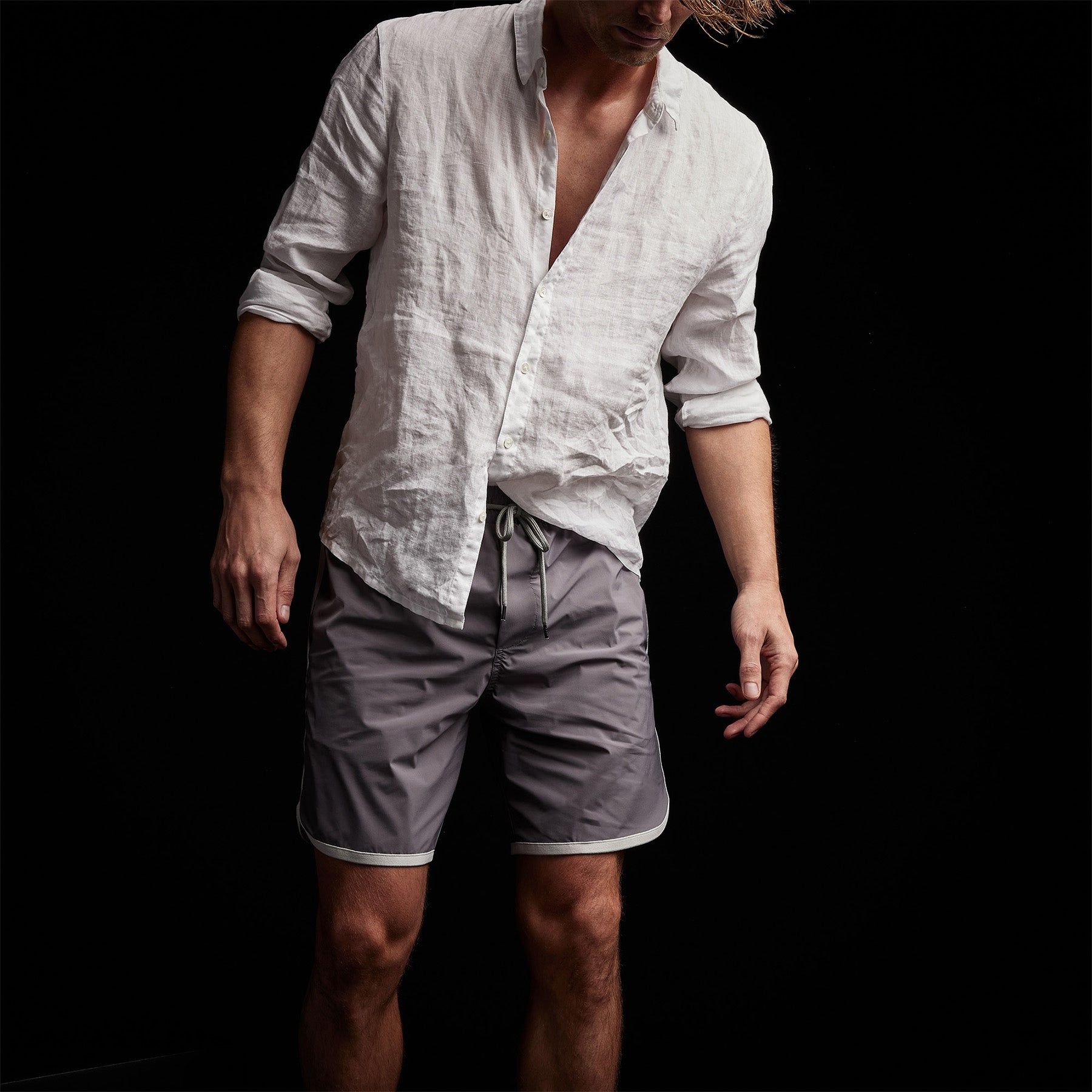 Curved Hem Board Short - Dusk/Shell sold by James Perse product image thumbnail 2