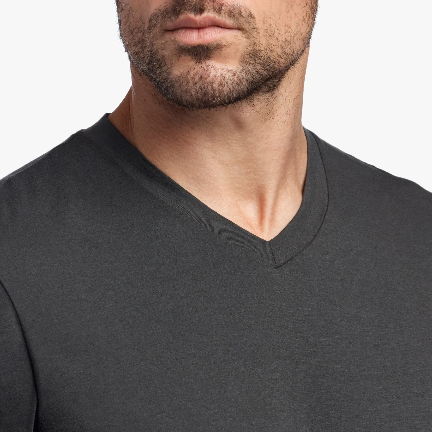 Luxe Lotus Jersey V Neck - Dark Olive sold by James Perse product image thumbnail 4