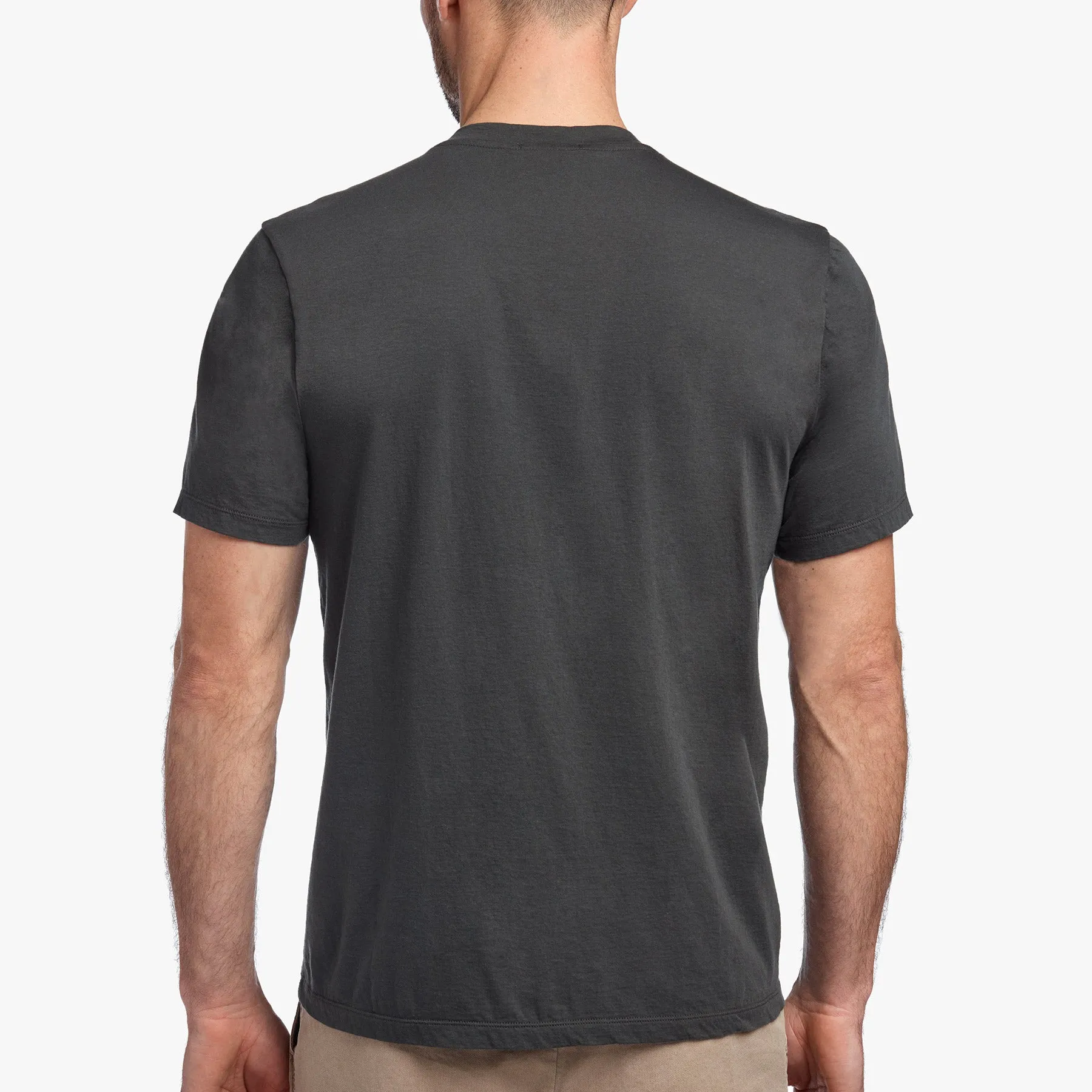 Luxe Lotus Jersey V Neck - Dark Olive sold by James Perse product image thumbnail 3