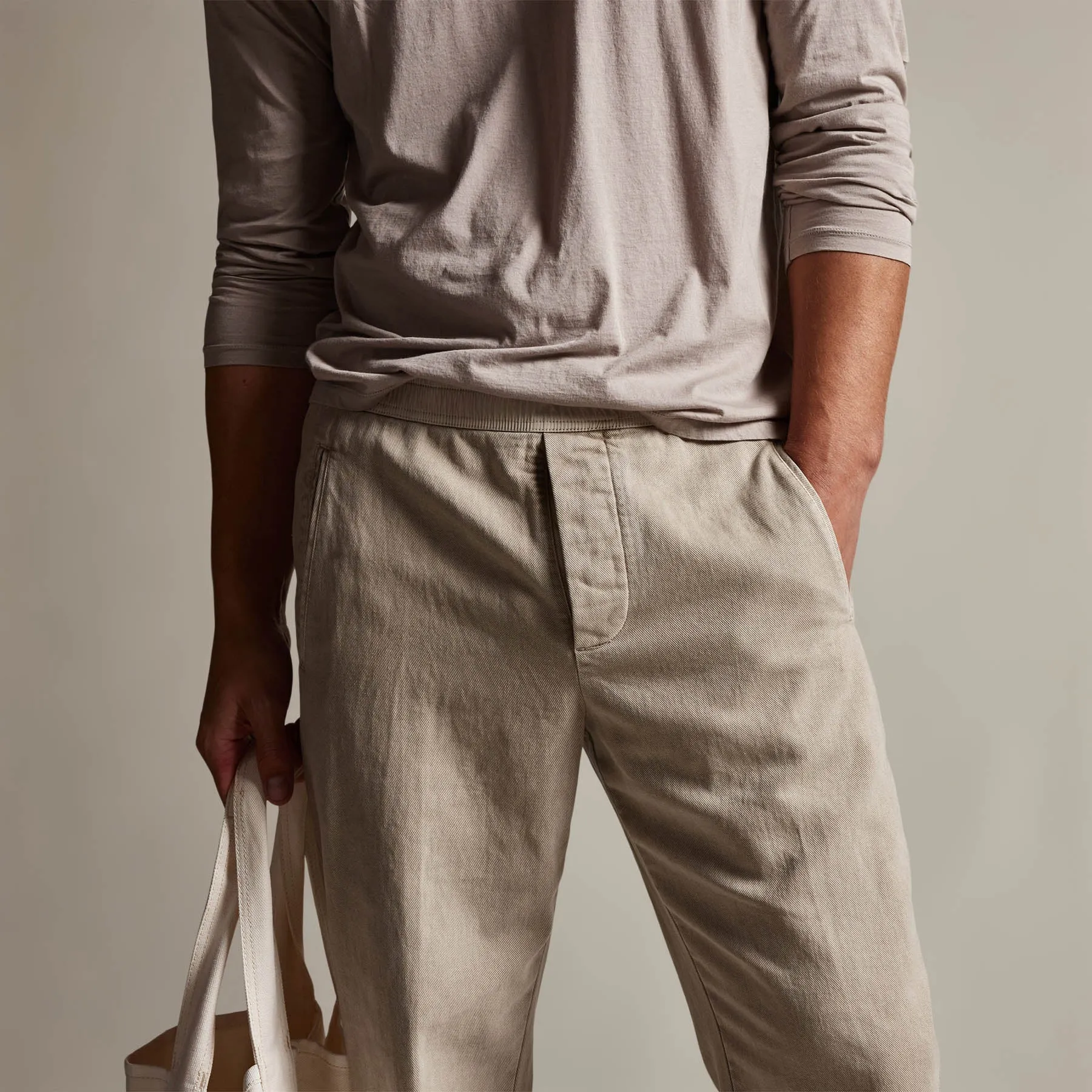 Brushed Cotton Twill Trouser - Toast Pigment sold by James Perse product image thumbnail 3