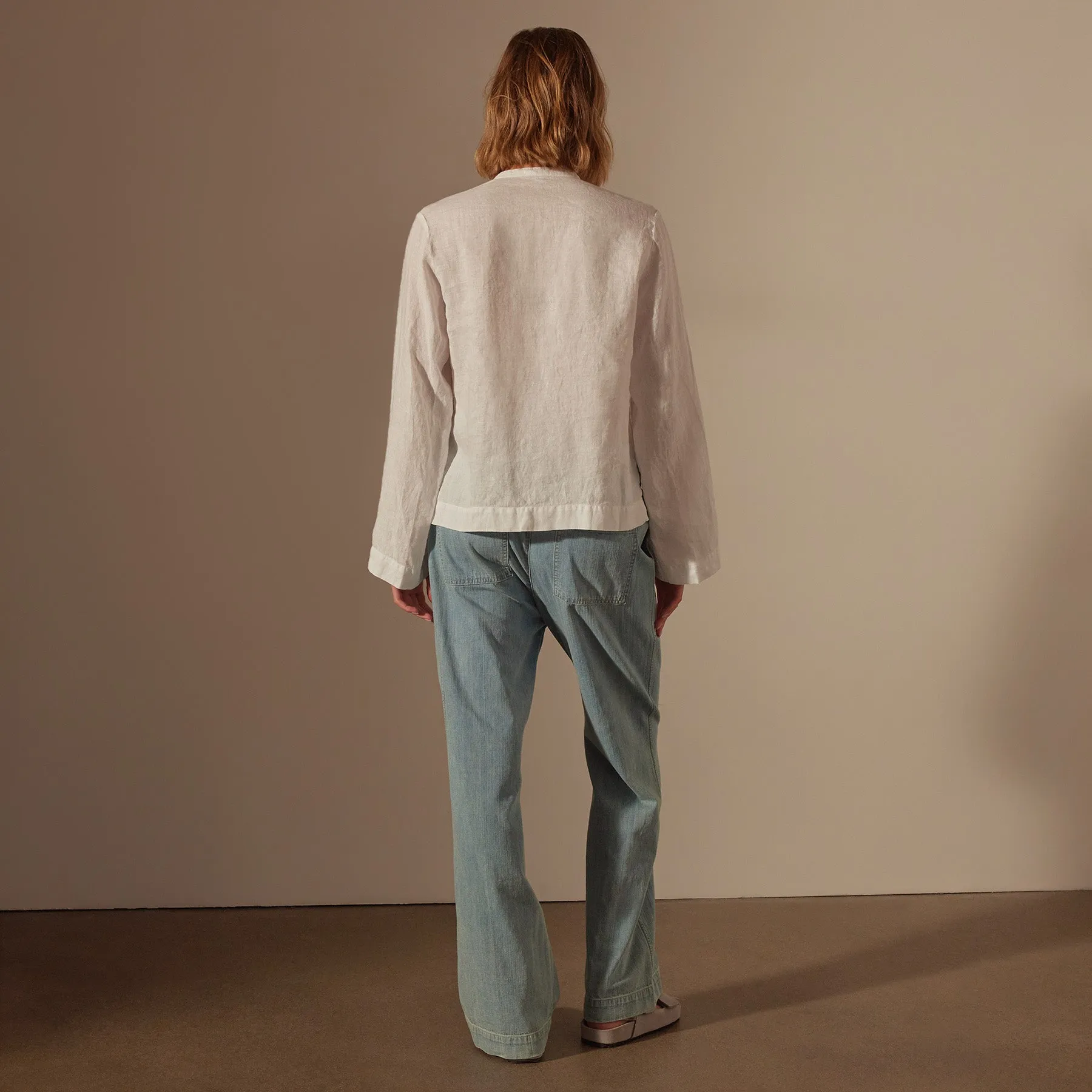 Pin Tuck Linen Top - White sold by James Perse product image thumbnail 3