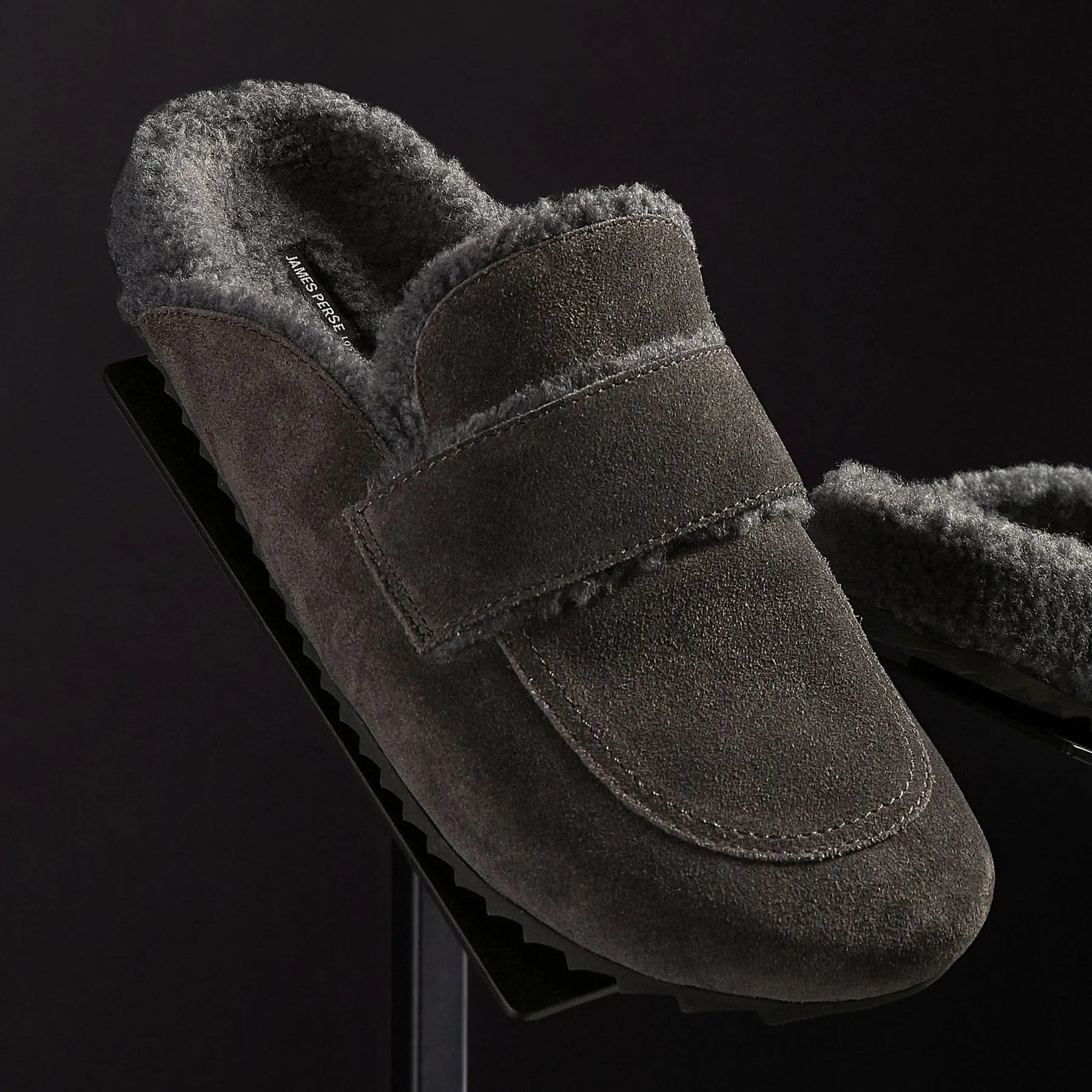 Women's Suede Shearling Loafer - Ash/Heather Grey sold by James Perse product image thumbnail 3