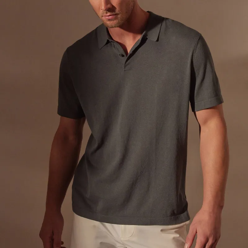 San Jacinto Knit Polo - Flint made by James Perse