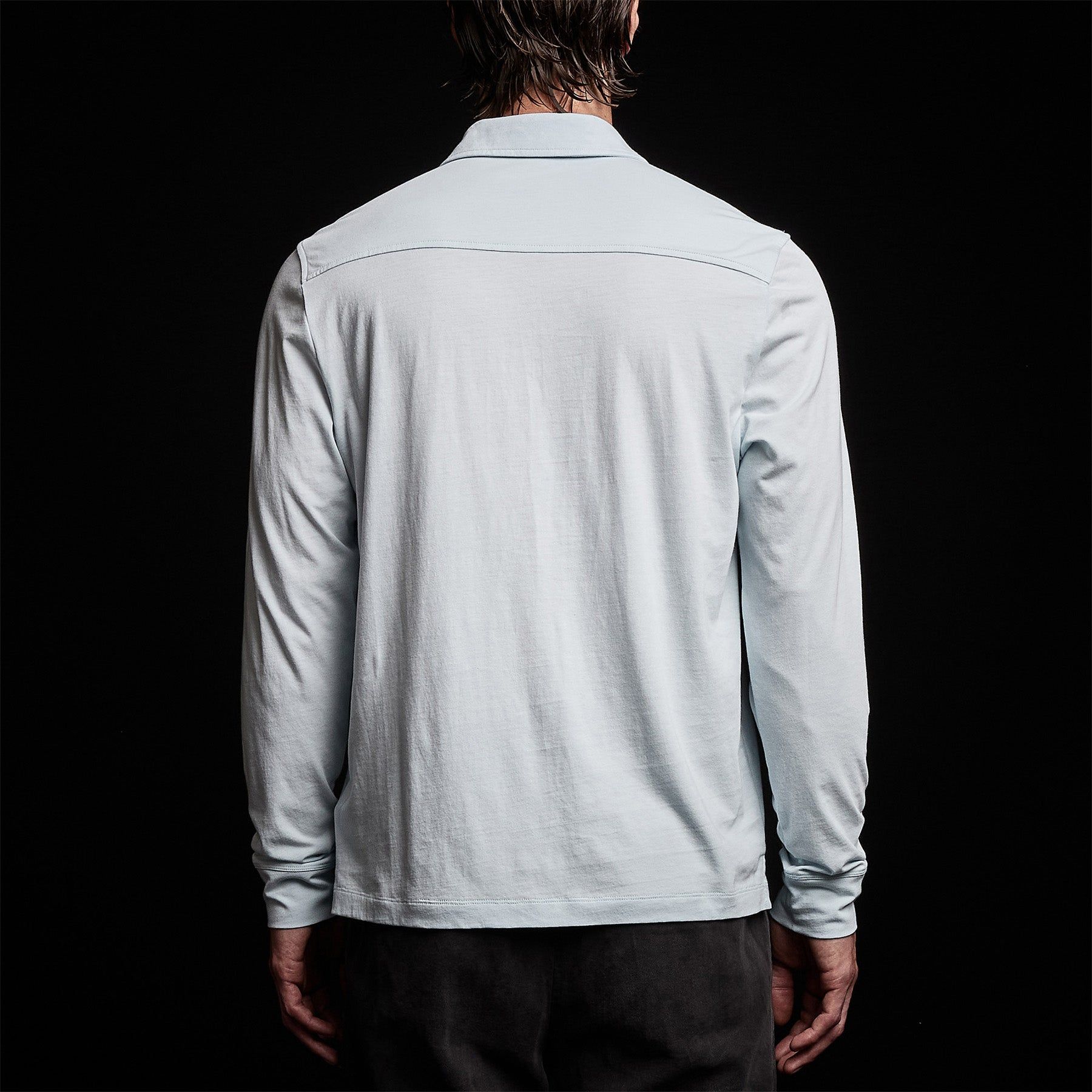 Clean Finish Jersey Shirt - Baby Blue sold by James Perse product image thumbnail 5
