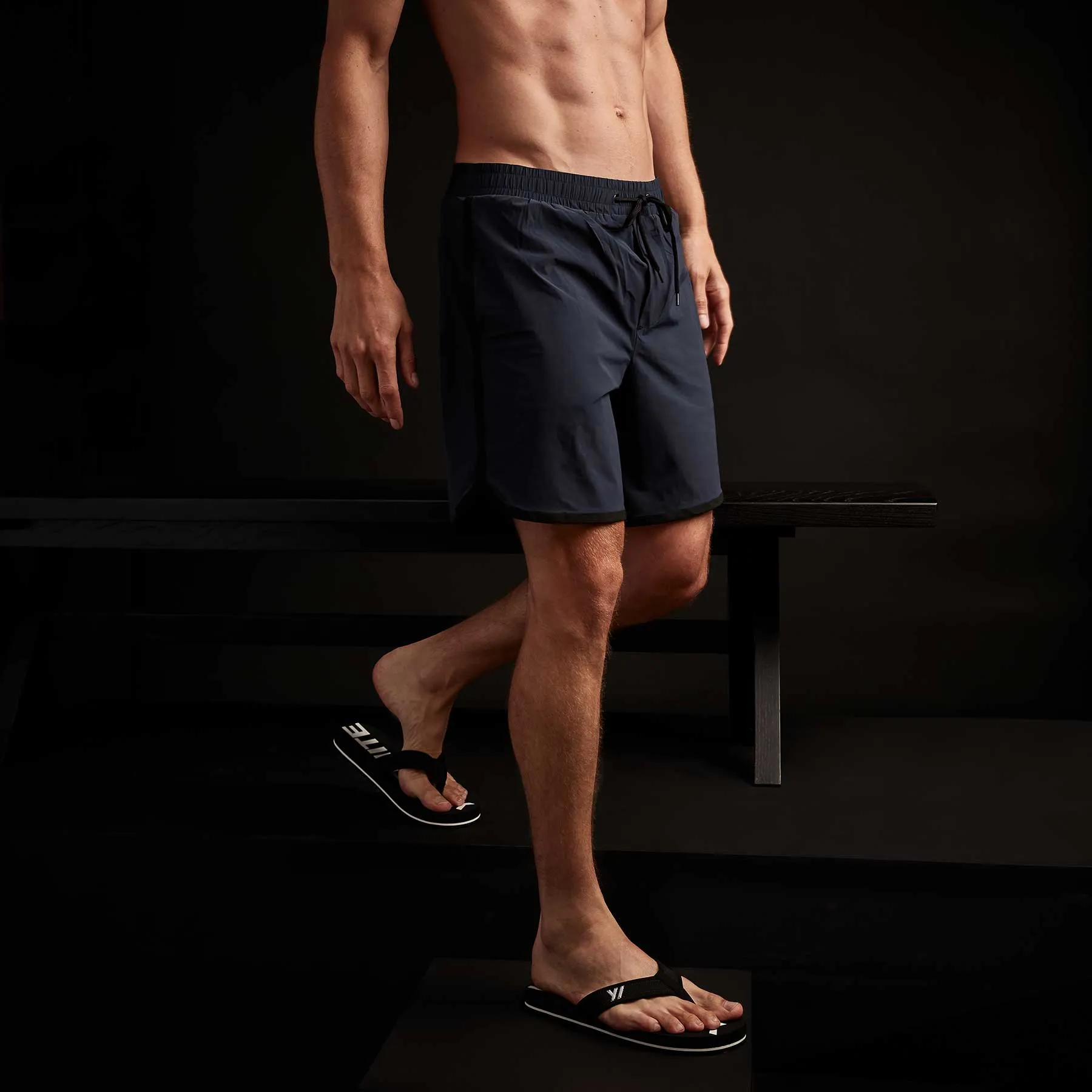 Curved Hem Boardshort - True Navy/Black sold by James Perse product image thumbnail 2
