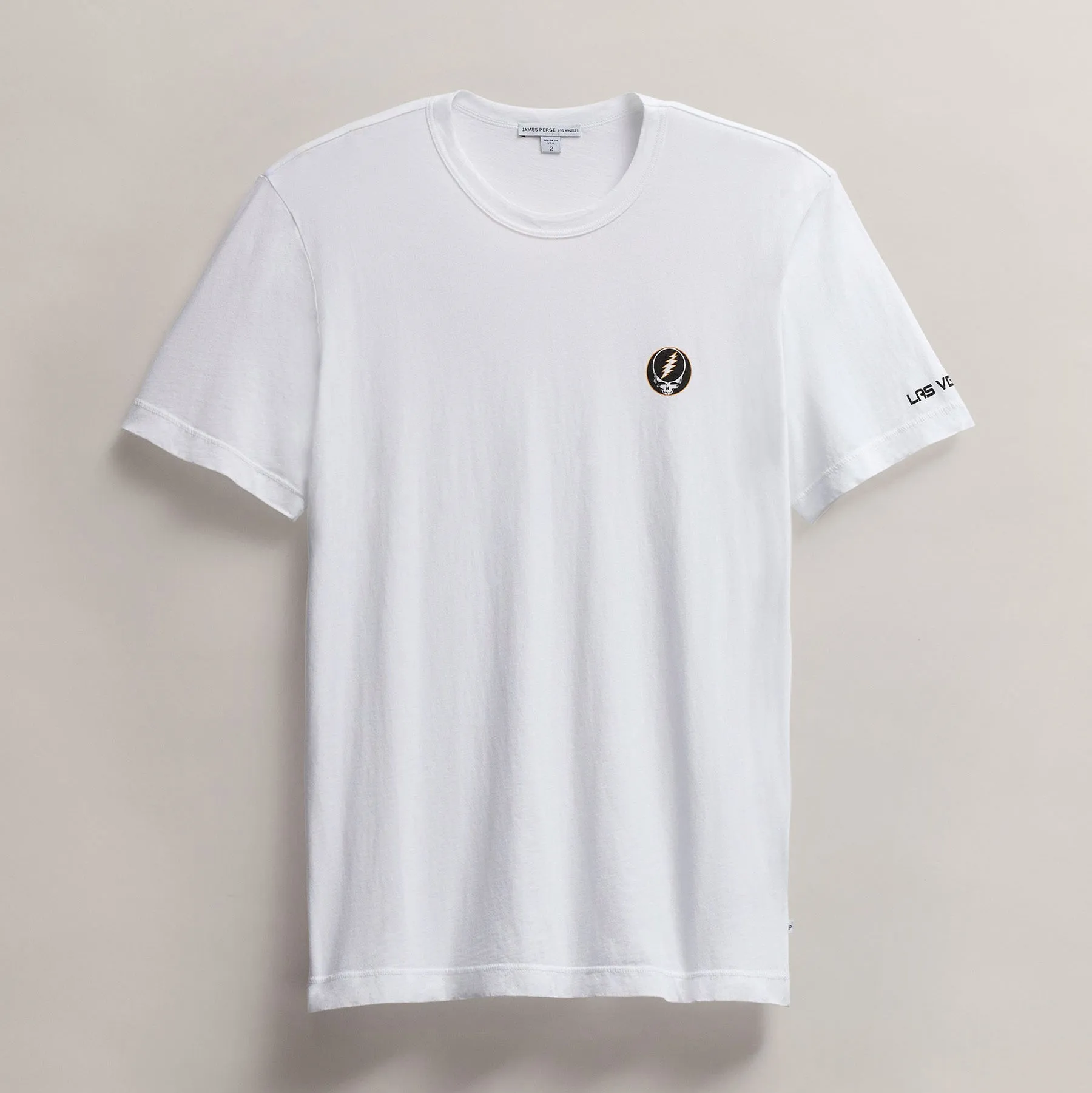 Men's Grateful Dead Skull Short Sleeve Tee - White/Cadmium sold by James Perse product image thumbnail 2