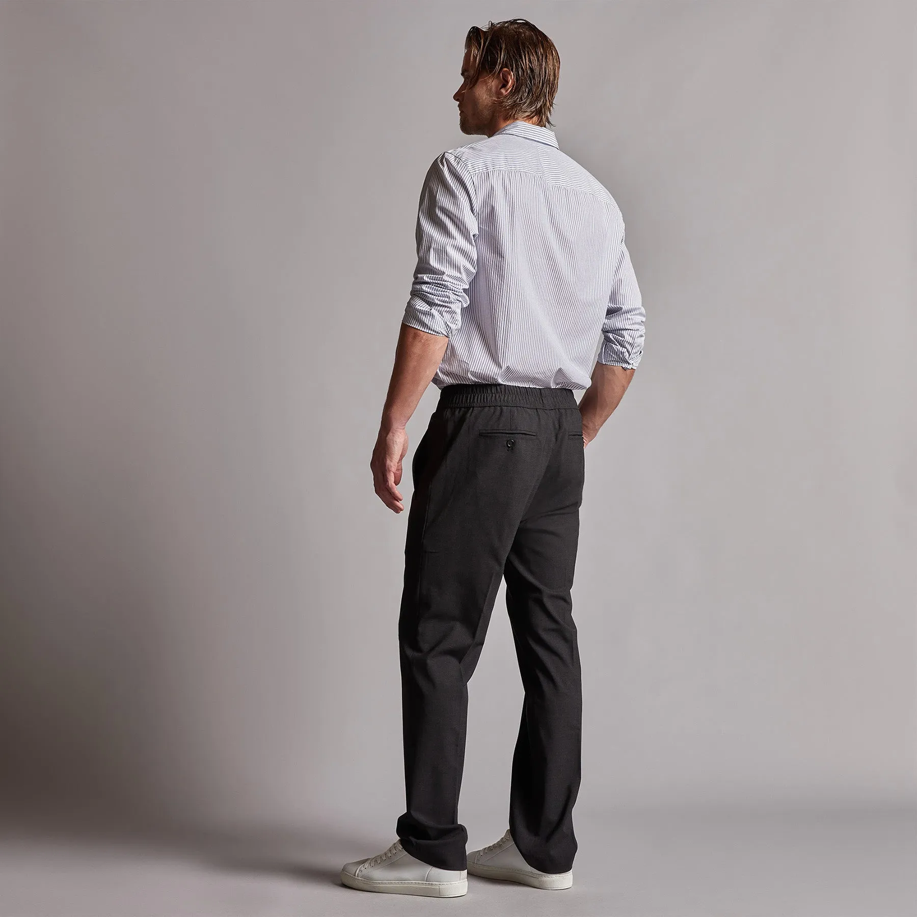Stretch Wool Blend Pant - Coal sold by James Perse product image thumbnail 4