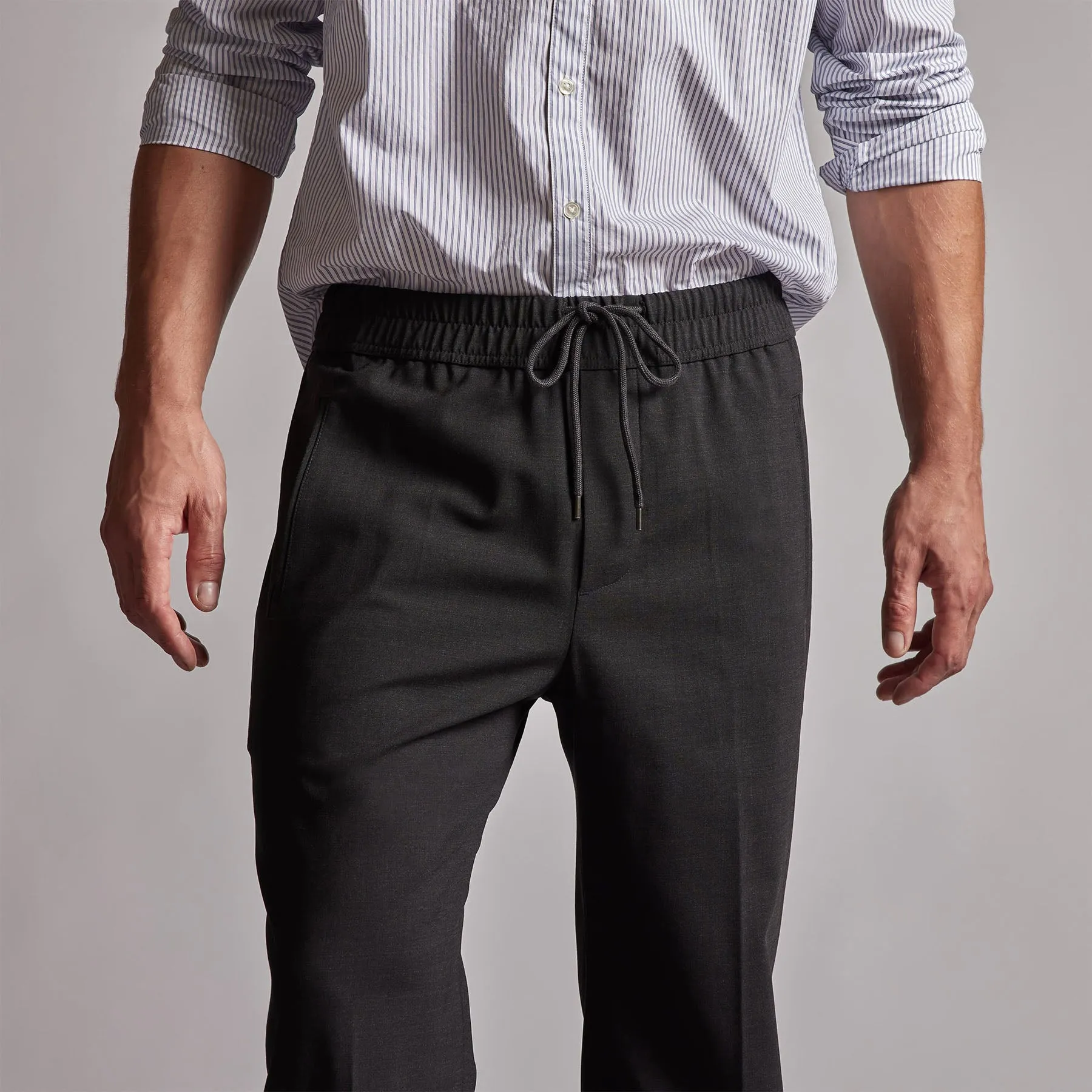 Stretch Wool Blend Pant - Coal sold by James Perse product image thumbnail 3