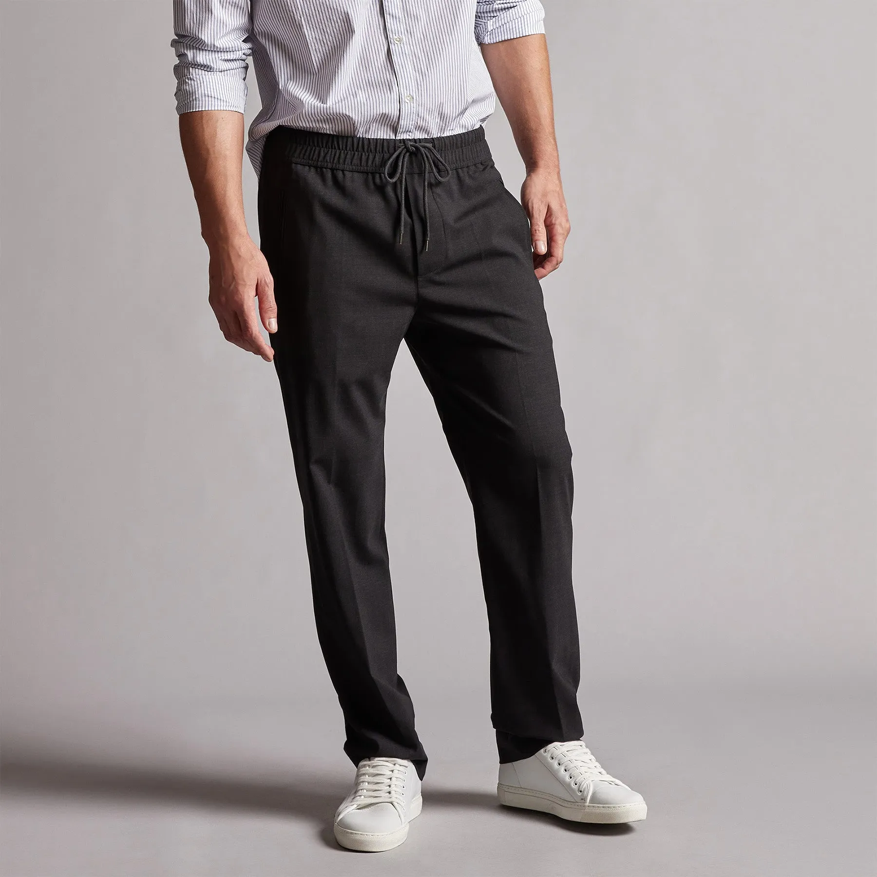 Stretch Wool Blend Pant - Coal sold by James Perse product image thumbnail 2