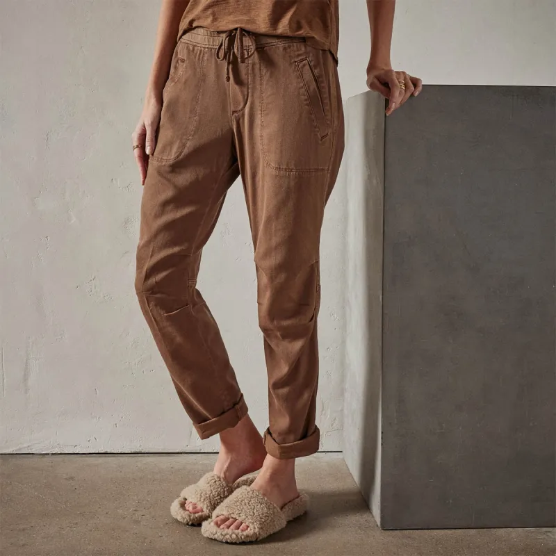 Soft Drape Pant - Gingerbread Pigment sold by James Perse