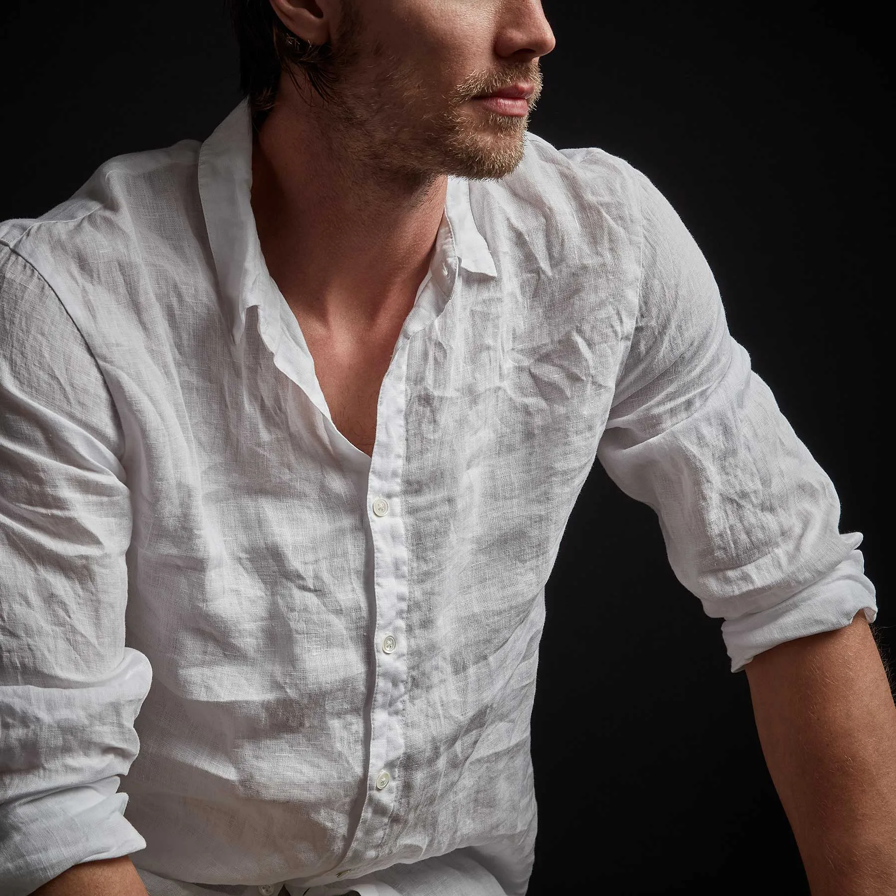 Classic Linen Shirt - White sold by James Perse product image thumbnail 2
