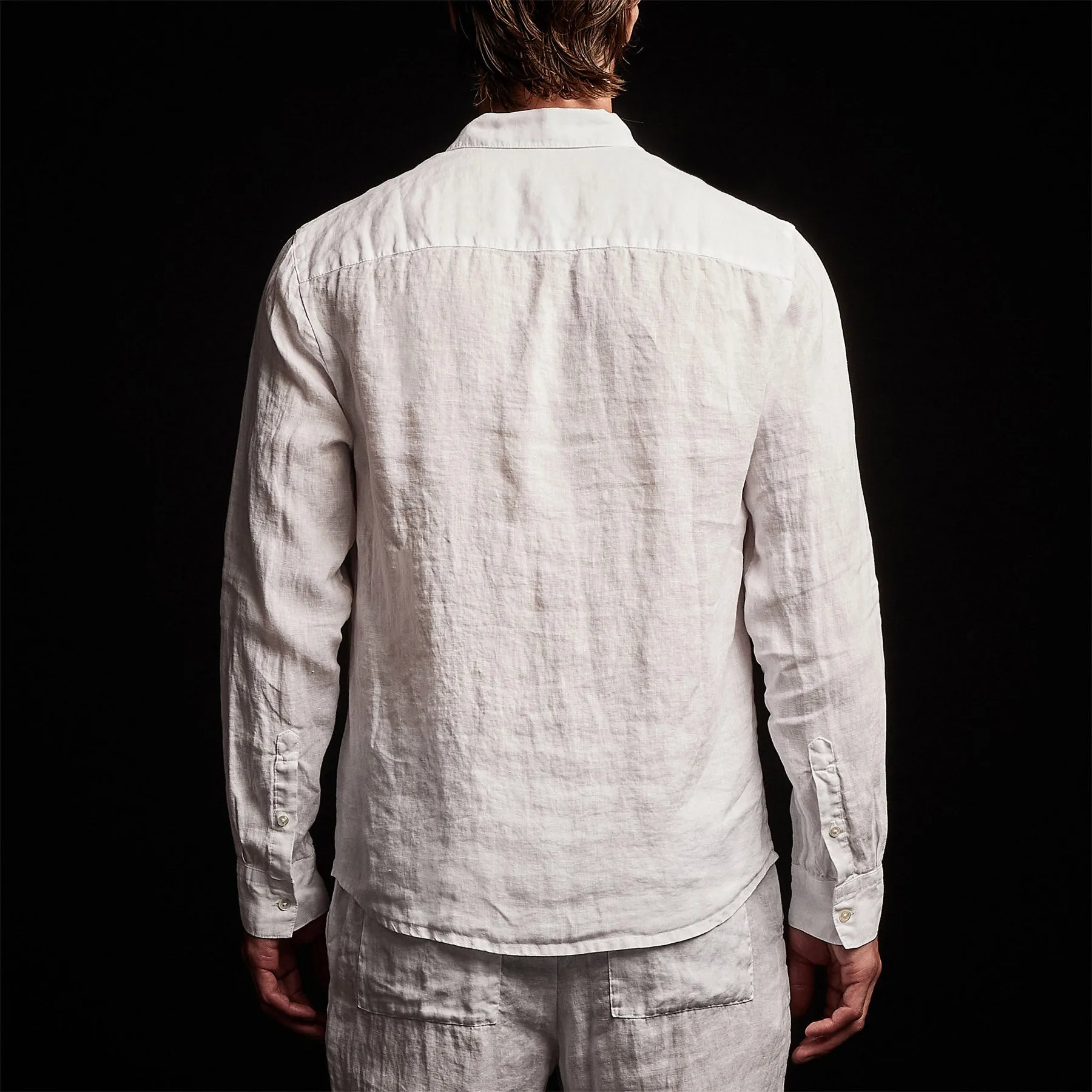 Classic Linen Shirt - White sold by James Perse product image thumbnail 3
