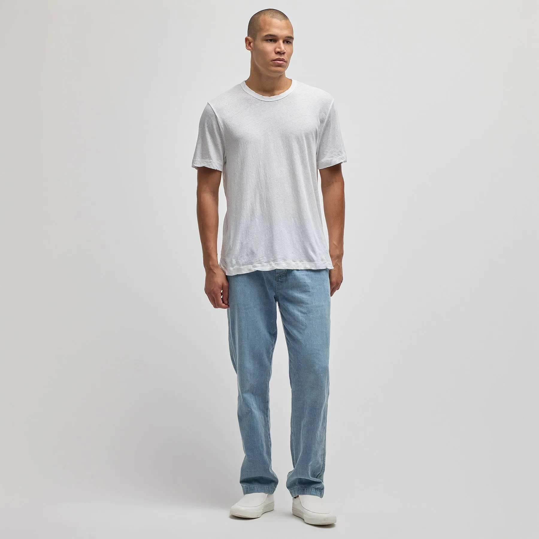 Cotton Jersey Crew - White sold by James Perse product image thumbnail 3