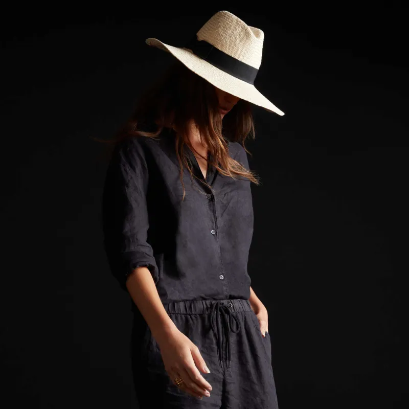 Lightweight Linen Shirt - French Navy Pigment sold by James Perse