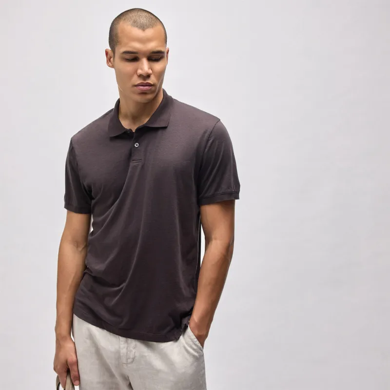 Luxe Lotus Jersey Polo - Kona sold by James Perse