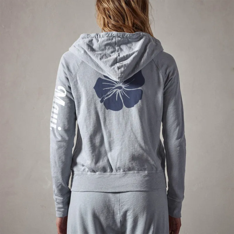 Maui Fire Relief Zip Up Hoodie - Bluestone Pigment sold by James Perse