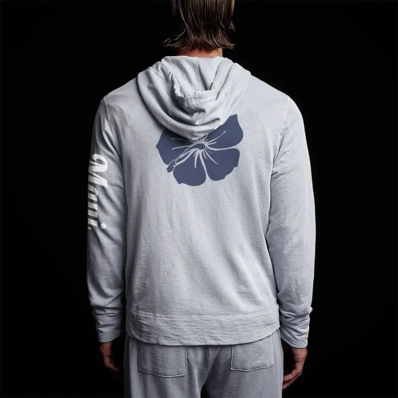Maui Fire Relief Zip Up Hoodie - Bluestone Pigment sold by James Perse