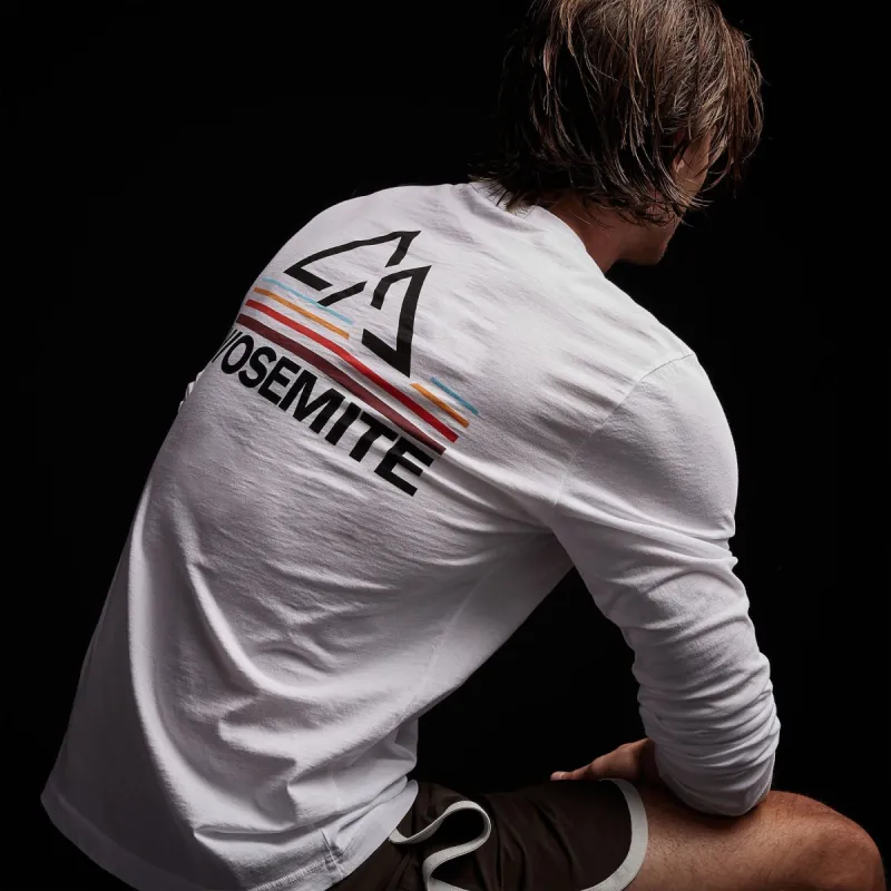 Long Sleeve Retro Stripe Graphic - White sold by James Perse