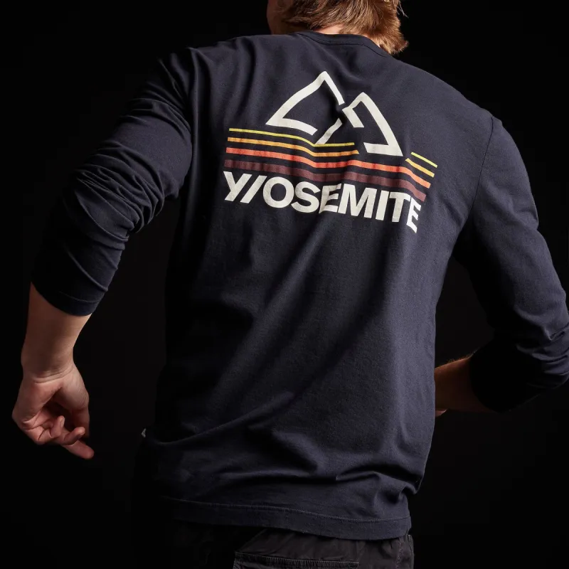 Long Sleeve Retro Stripe Graphic - Deep sold by James Perse