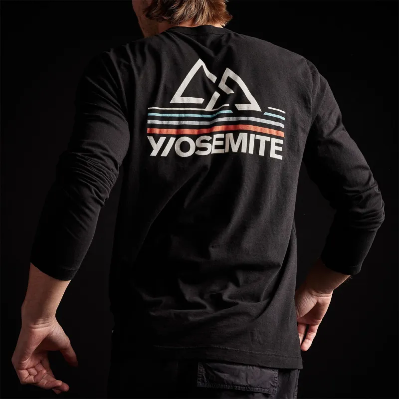 Long Sleeve Retro Stripe Graphic - Black sold by James Perse