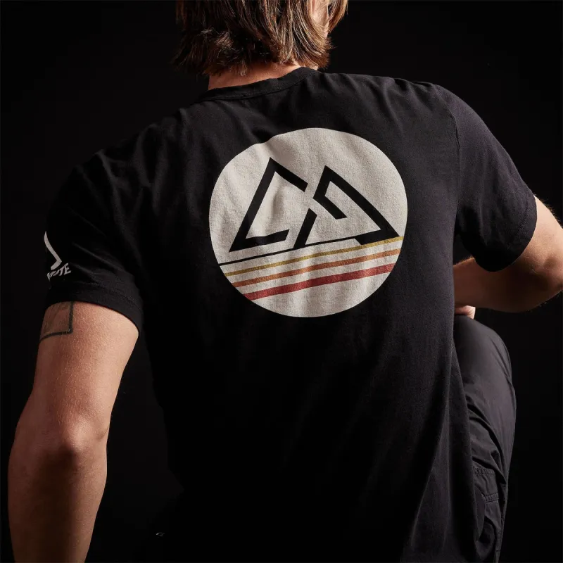 Short Sleeve Retro Stripe Graphic - Black sold by James Perse