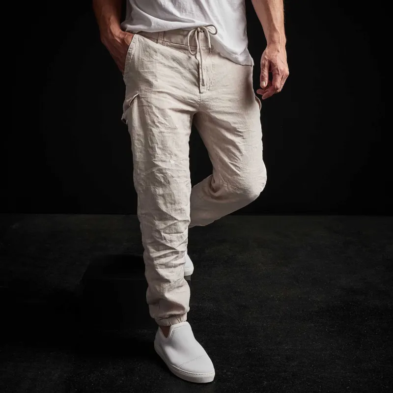 Slub Linen Cargo Pant - Salt Pigment sold by James Perse