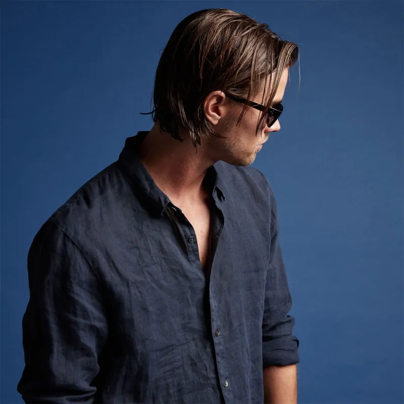 Classic Linen Shirt - Blue Oil sold by James Perse