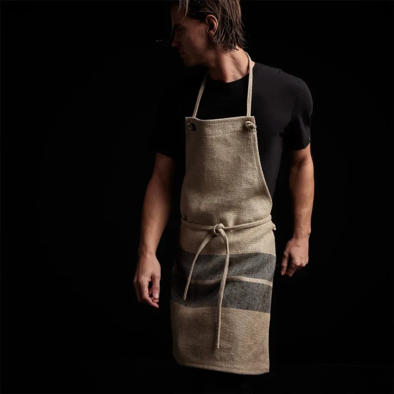 Double Stripe Chef's Apron - Beige/Black sold by James Perse