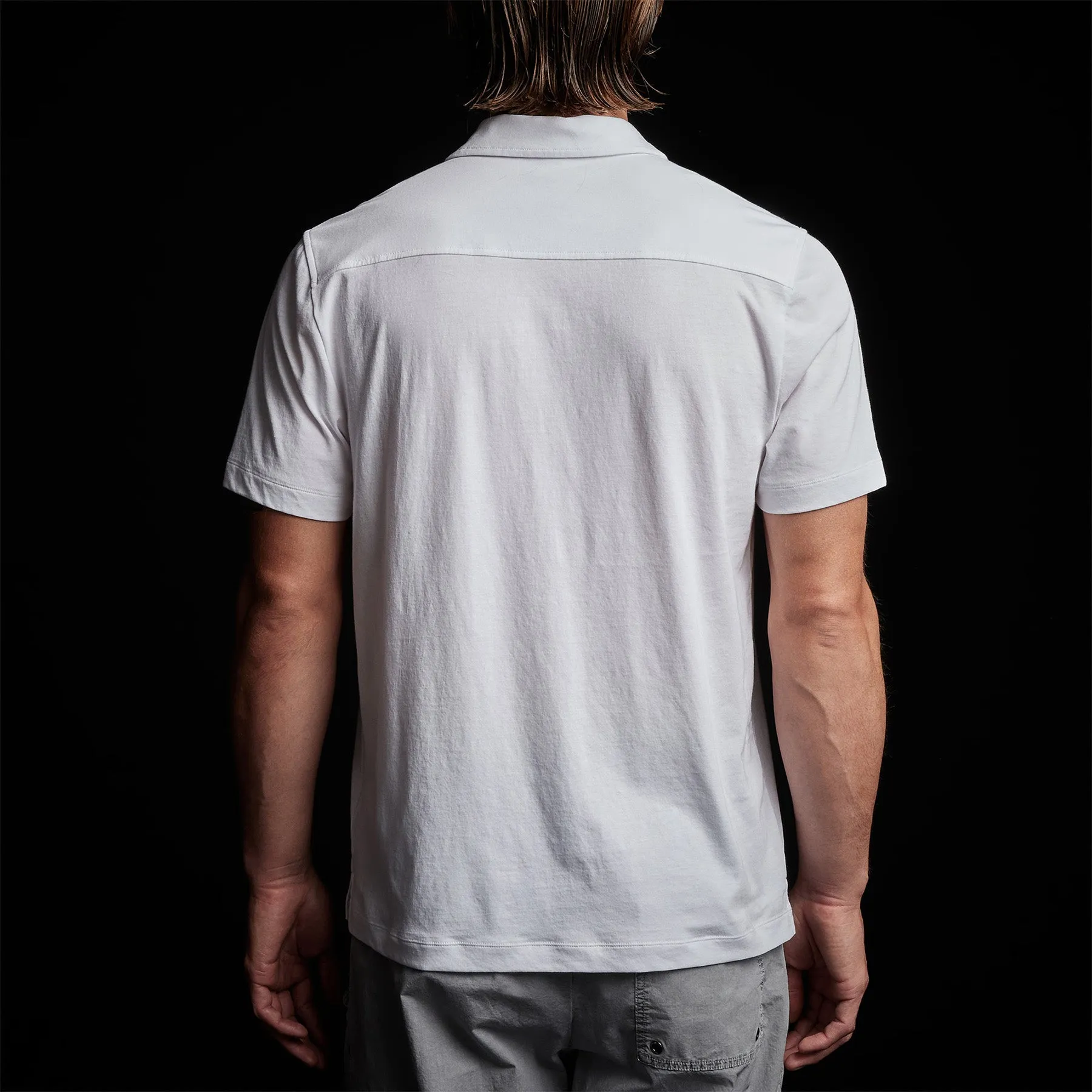 Clean Finish Short Sleeve Shirt - White sold by James Perse product image thumbnail 4