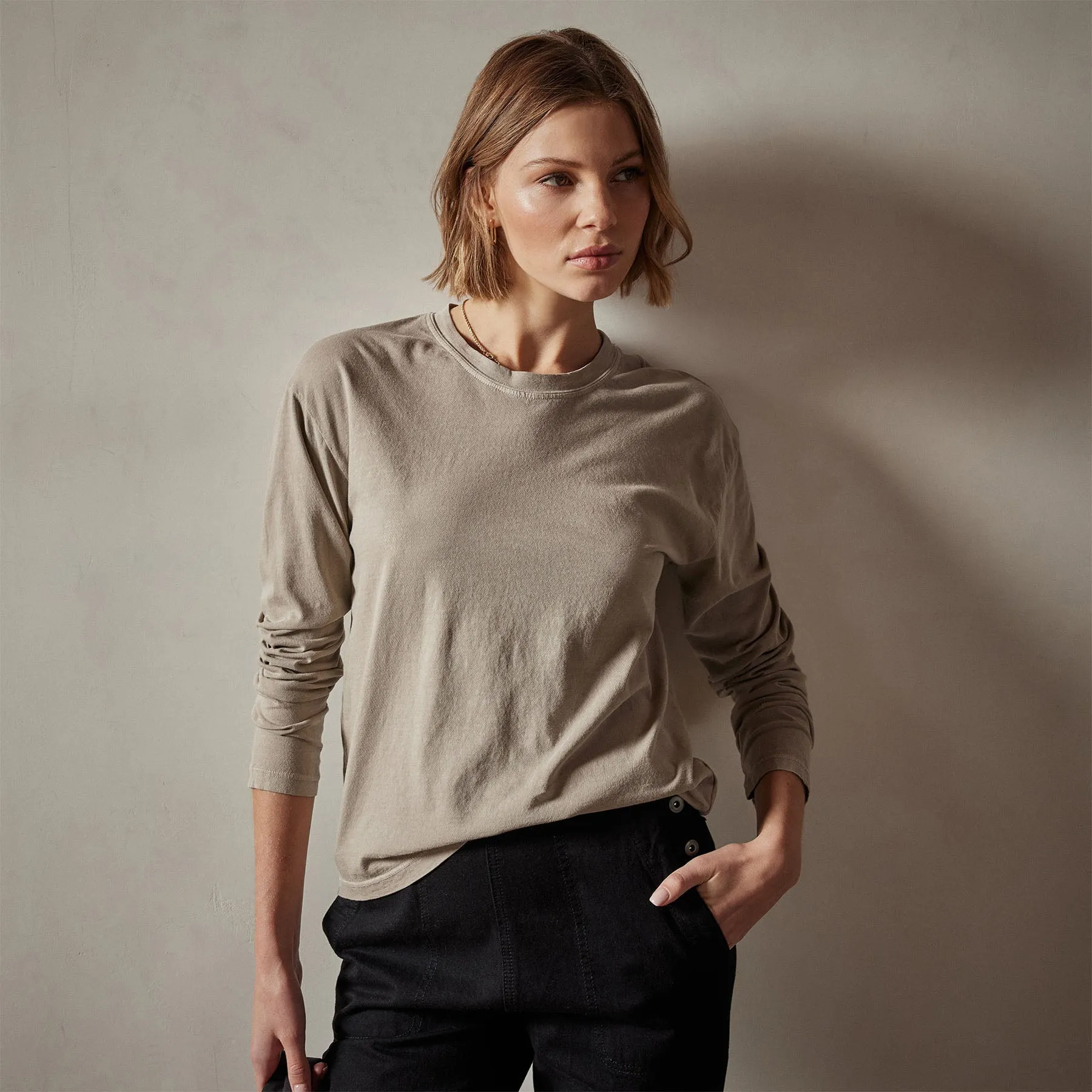 Vintage Boxy Tee - Toast Pigment sold by James Perse