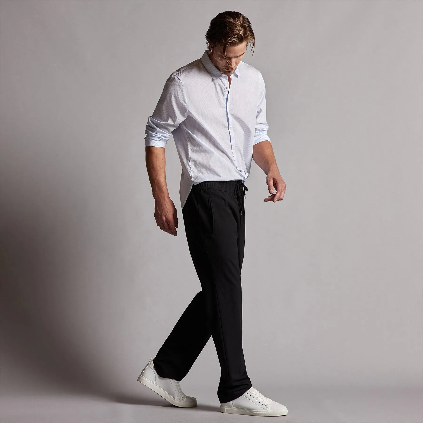 Poplin Striped Shirt - Light Blue Stripe sold by James Perse