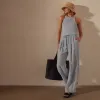 Wide Leg Relaxed Linen Pant - Open Sky Pigment sold by James Perse