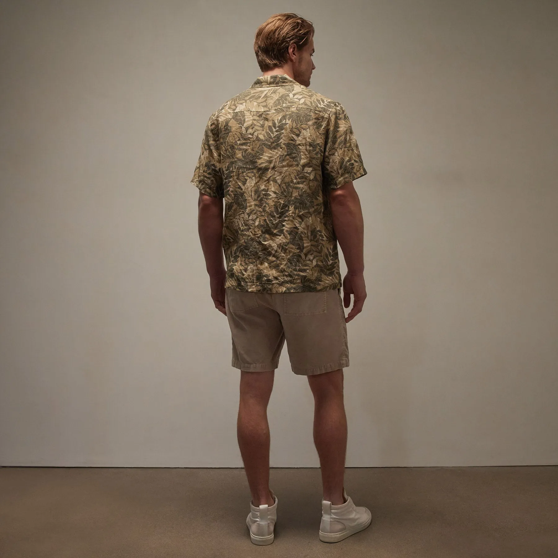 Printed Linen Short Sleeve - Palm Print sold by James Perse product image thumbnail 4