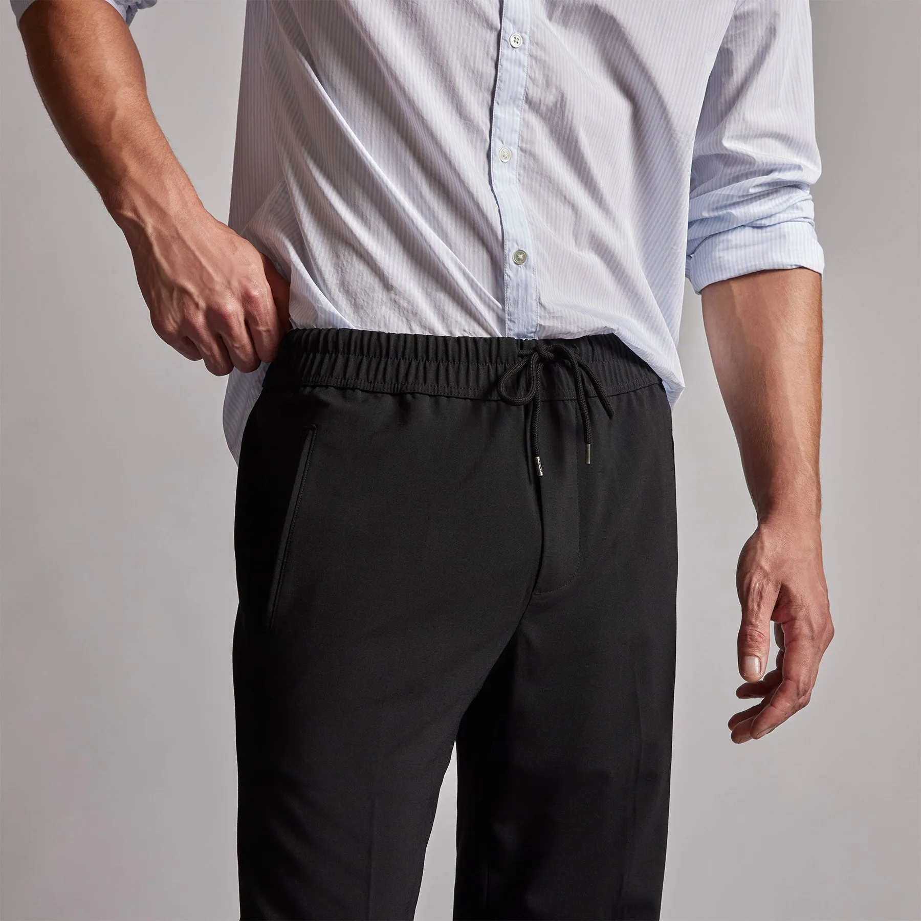 Stretch Wool Blend Pant - Black sold by James Perse product image thumbnail 3