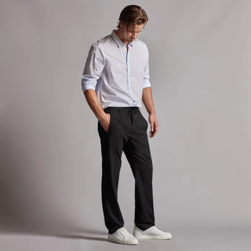 Stretch Wool Blend Pant - Black sold by James Perse