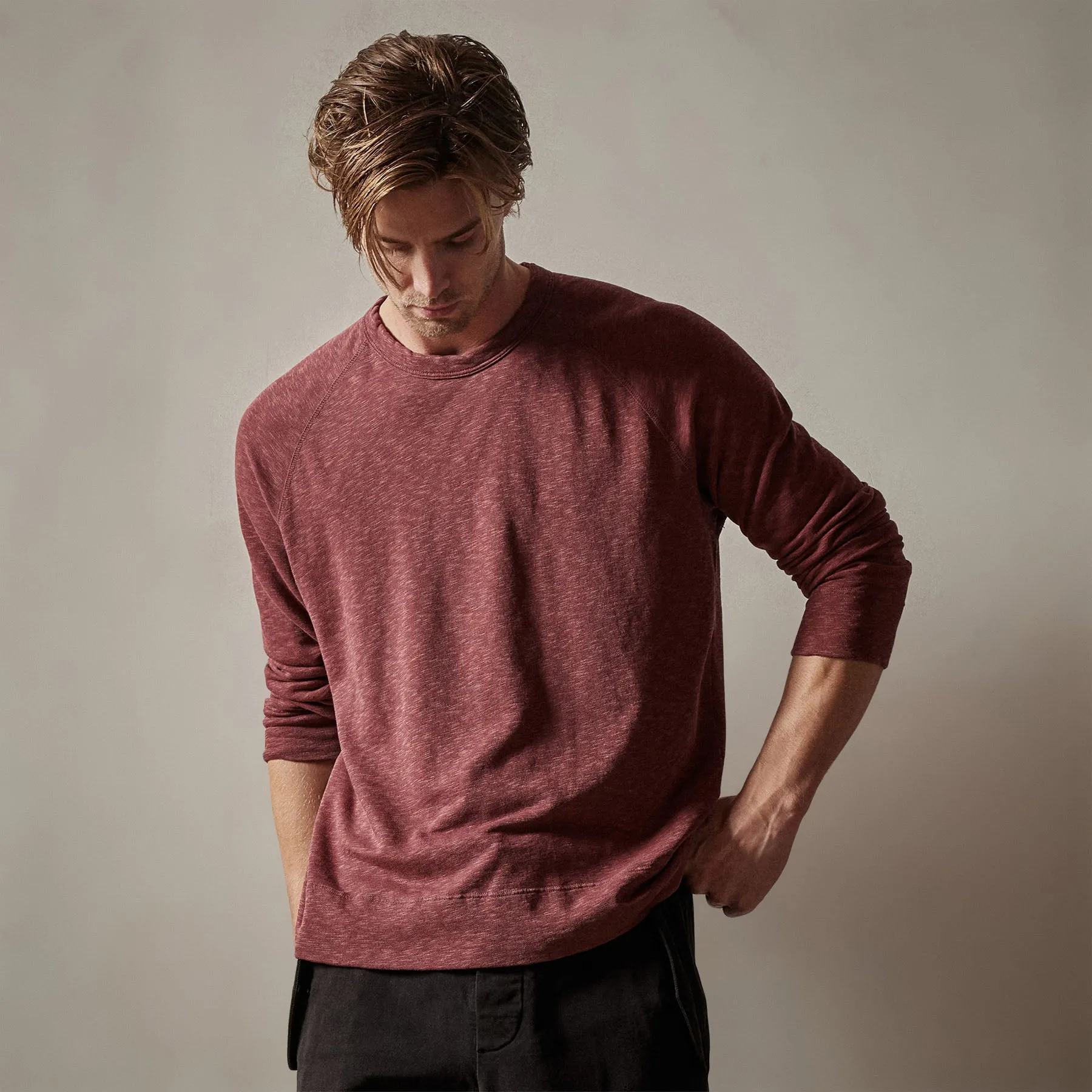 Vintage French Terry Sweatshirt - Claret Pigment sold by James Perse product image thumbnail 3