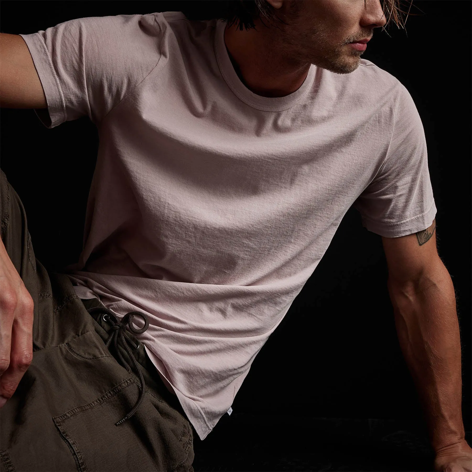 Short Sleeve Crew Neck - Calamine Pigment sold by James Perse