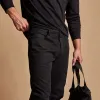 Brushed Twill 5 Pocket Pant - Black sold by James Perse