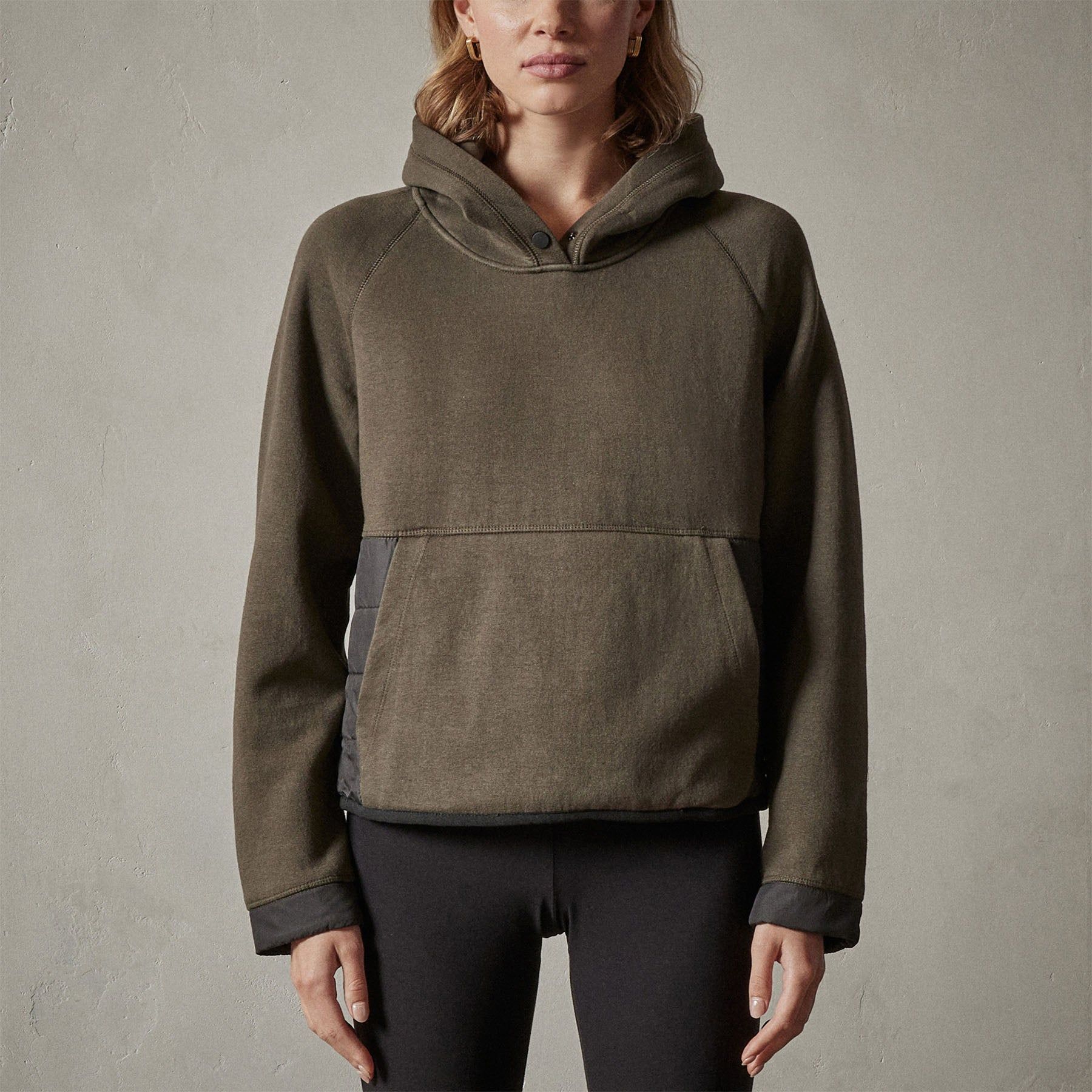 Mixed Media Pullover Hoodie - Marsh sold by James Perse