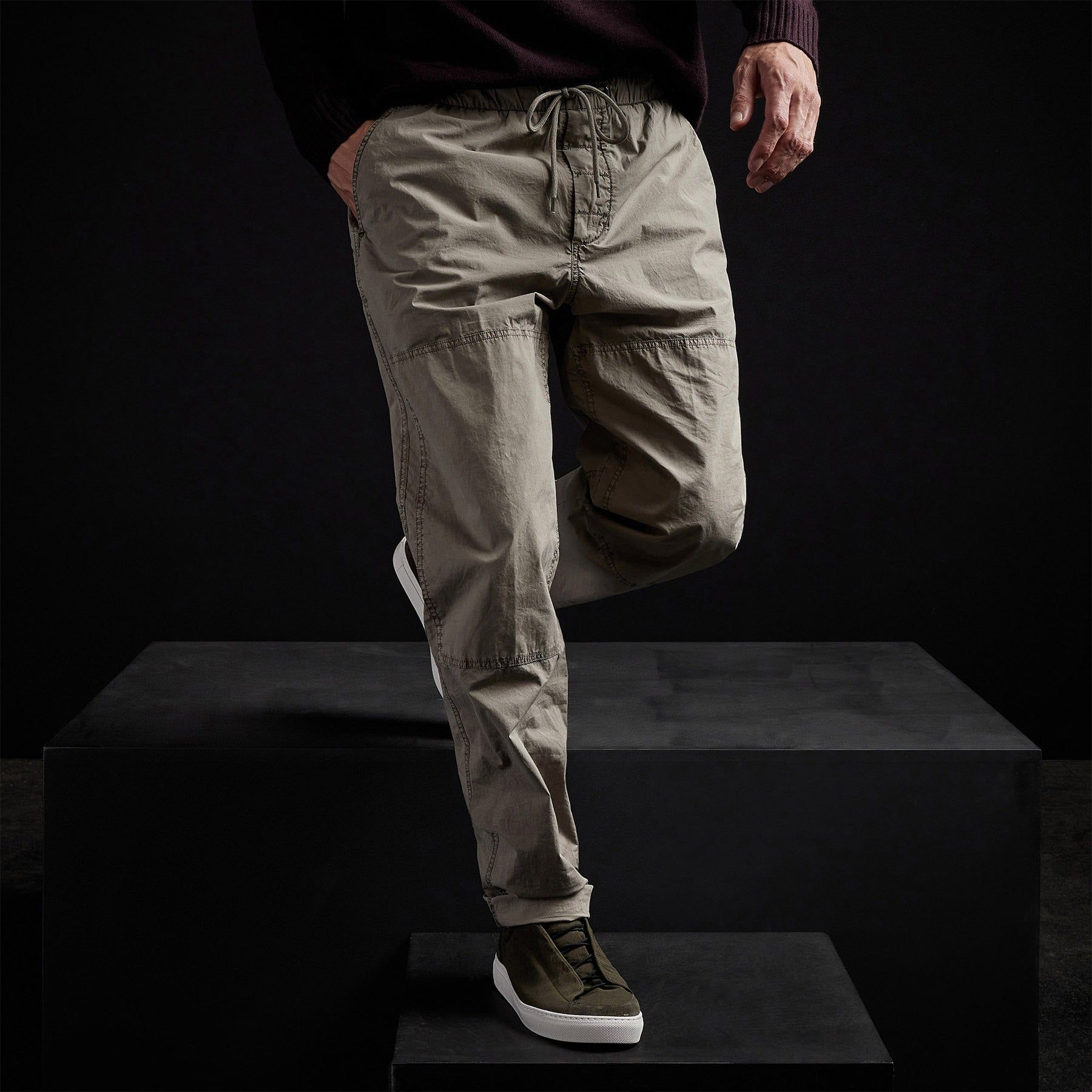 Oversized Knee Patch Pant - Fume Pigment sold by James Perse