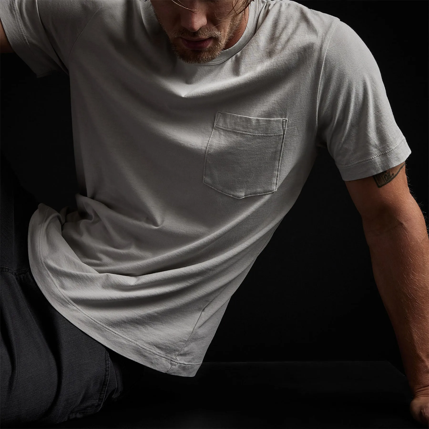 Brushed Lotus Jersey Pocket Tee - Aluminum sold by James Perse product image thumbnail 2