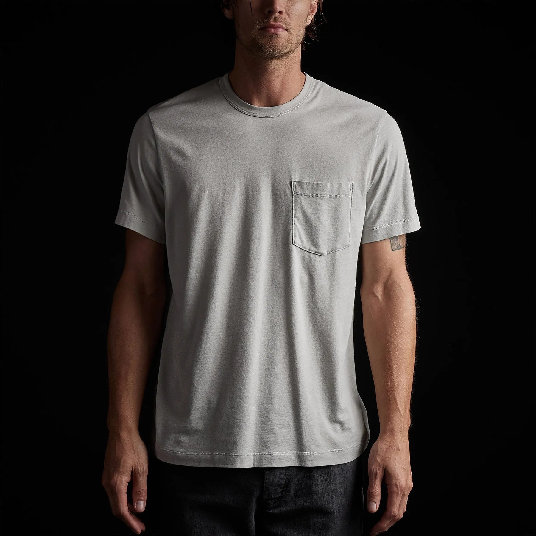 Brushed Lotus Jersey Pocket Tee - Aluminum sold by James Perse product image thumbnail 5