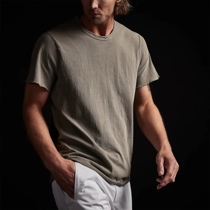 Recycled Brushed Jersey Crew Neck - Ammo Pigment made by James Perse