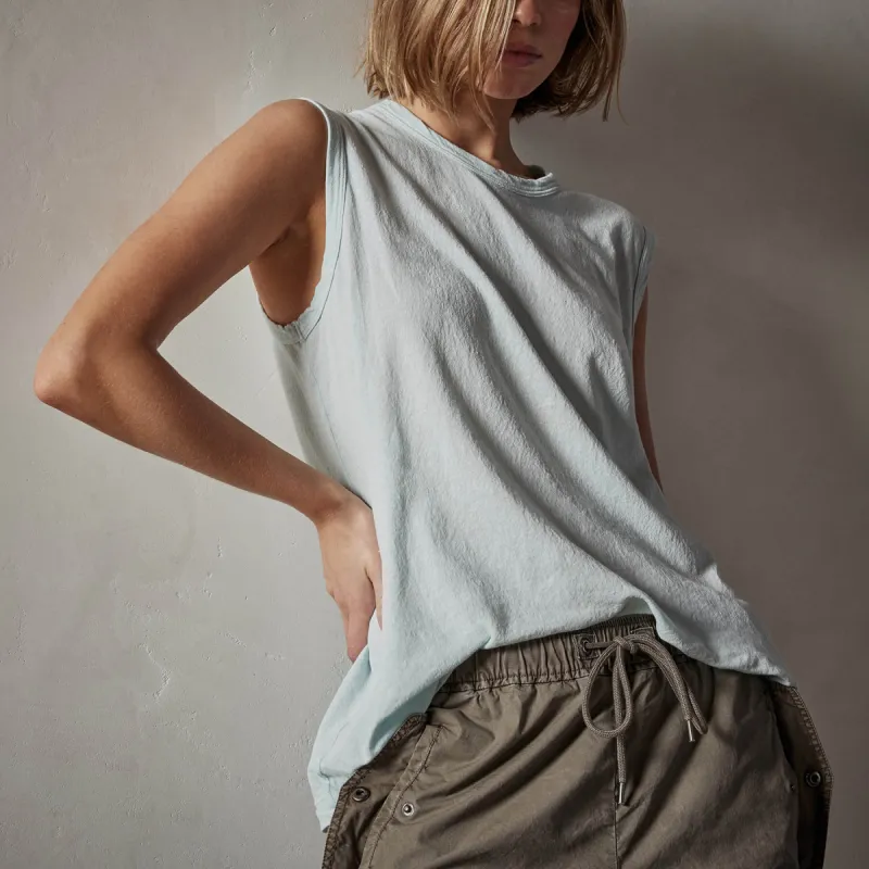 Crepe Jersey Muscle Crew - Ocean Spray sold by James Perse