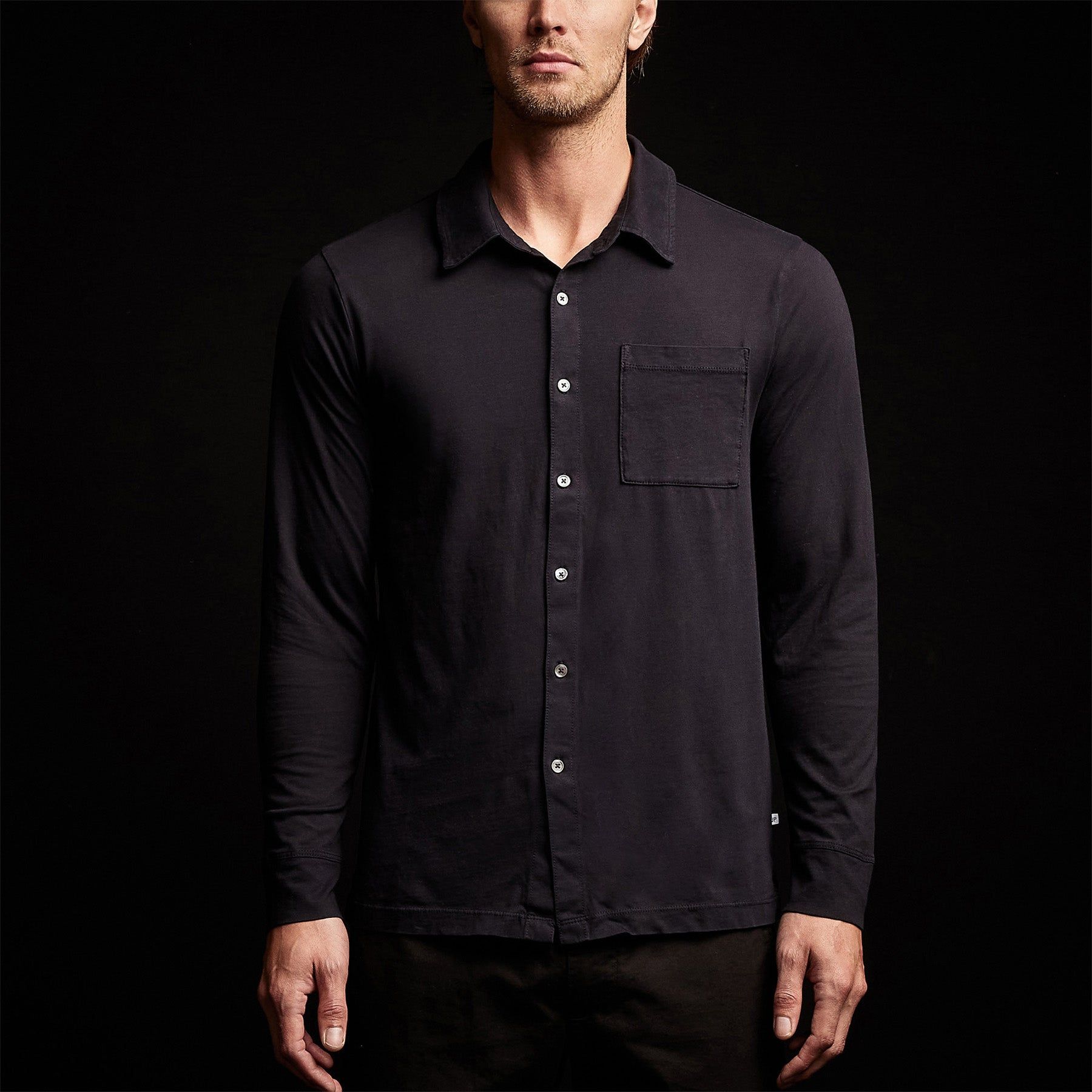 Long Sleeve Knit Shirt - Deep sold by James Perse