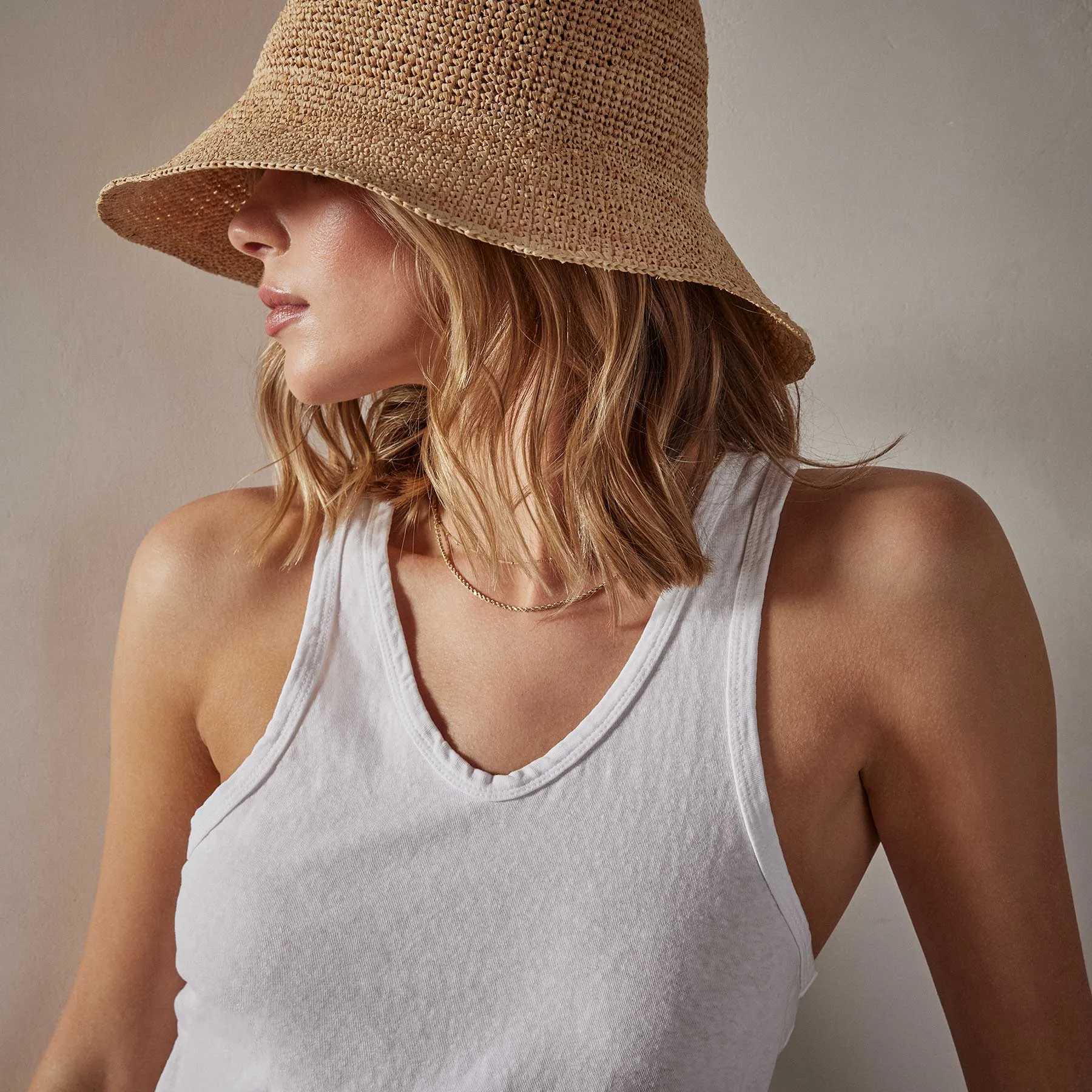 Cut Away Racer Back Tank - White sold by James Perse product image thumbnail 2