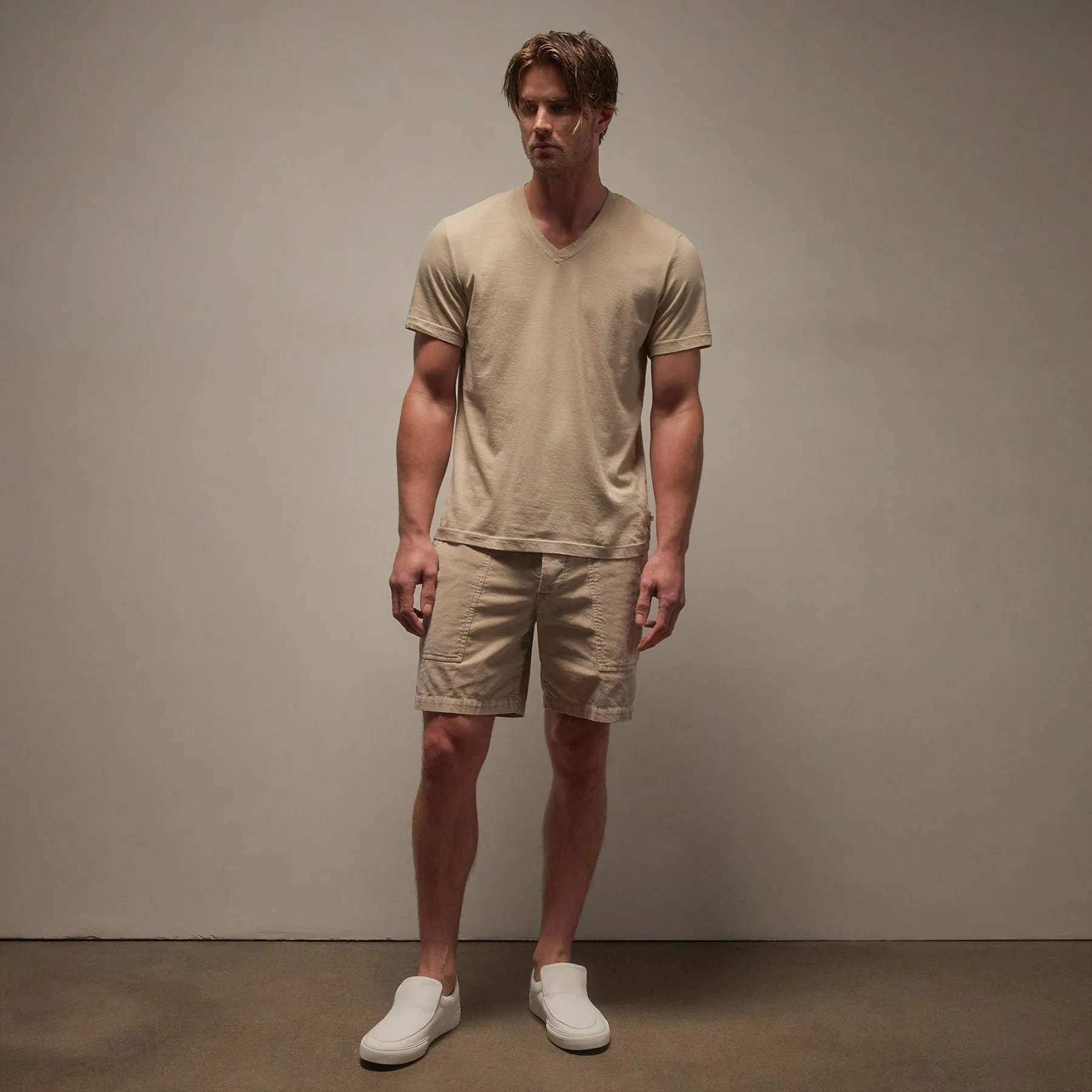 Short Sleeve V Neck - Sand Dune Pigment sold by James Perse product image thumbnail 3