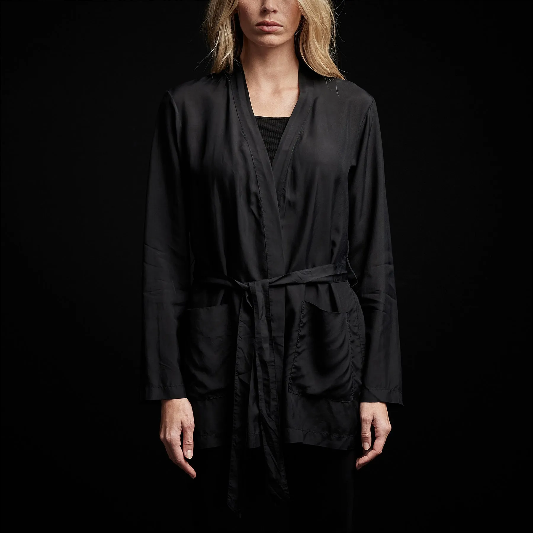 Soft Drape Kimono Top - Black sold by James Perse product image thumbnail 5